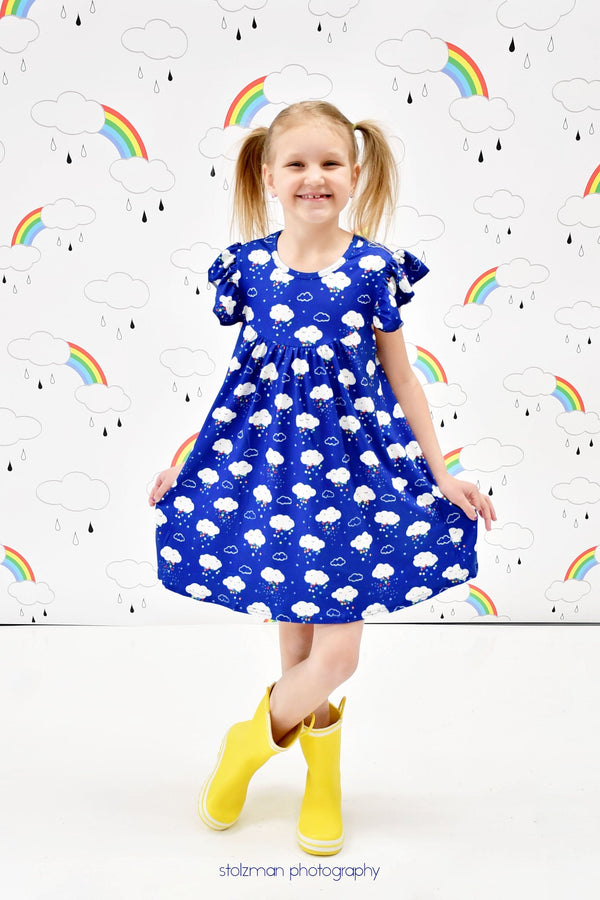 rainbow-showers-milk-silk-flutter-dress Great Lakes kids - Sophia's StyleFlutter Dress-1